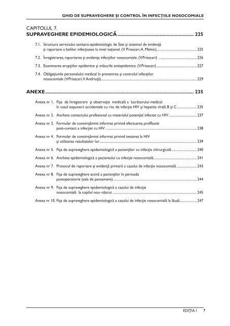 ghid de supraveghere şi control în infecţiile nosocomiale - CNSP