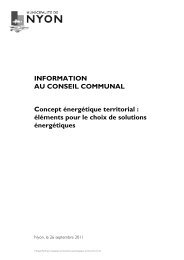 Concept énergétique territorial - Nyon