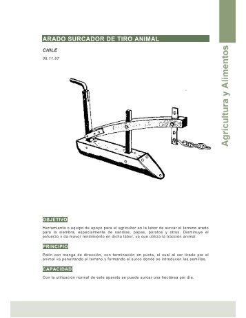 Arado surcador de tiro animal ( Chile ) - ideass