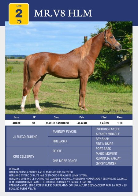 haras los mendez 2012 catalogo