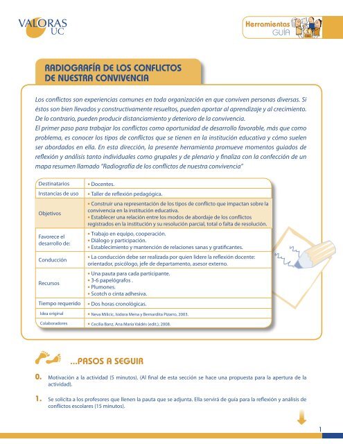 Radiografía de los conflictos de nuestra convivencia - Educarchile