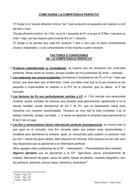 UNIDAD 5 MERCADO DE COMPETENCIA PERFECTA Estructura ...