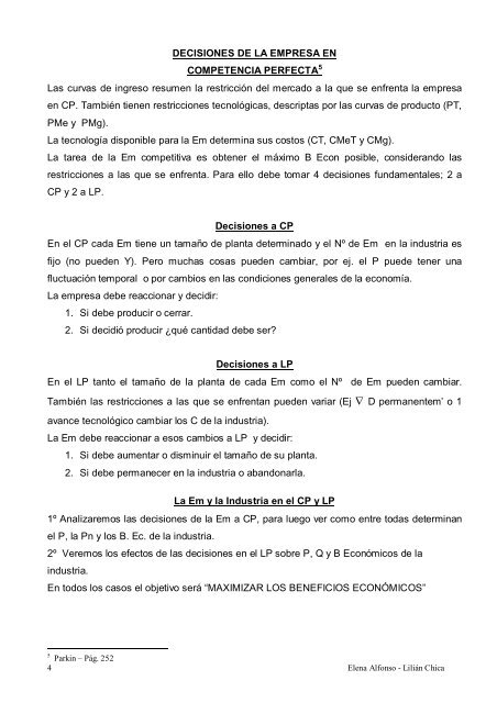 UNIDAD 5 MERCADO DE COMPETENCIA PERFECTA Estructura ...