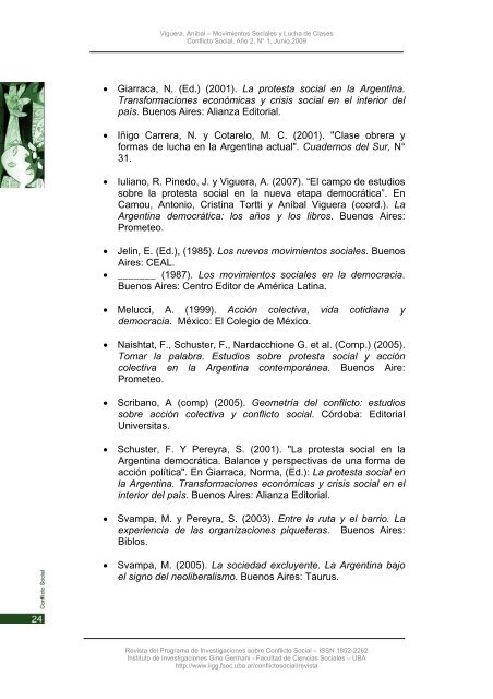 Movimientos Sociales y Lucha de Clases - Facultad de Ciencias ...