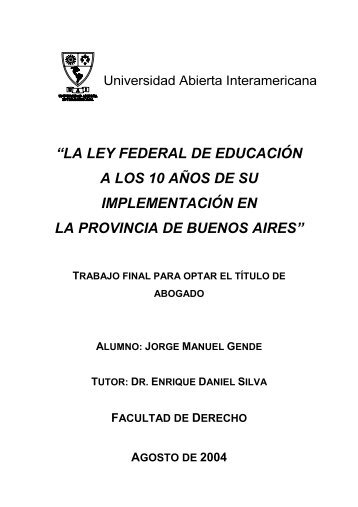 la ley federal de educación a los 10 años de su ... - Vaneduc