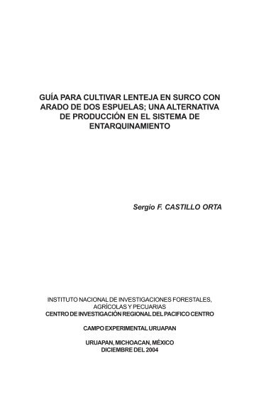 GUÍA PARA CULTIVAR LENTEJA EN SURCO CON ARADO DE ...