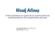 Trois questions au sujet de la construction de représentations ... - limsi