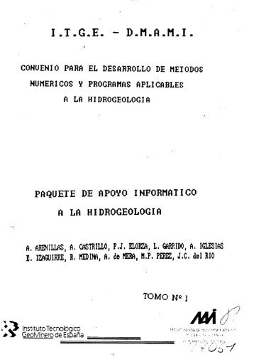 Tomo I (PDF) - Instituto Geológico y Minero de España