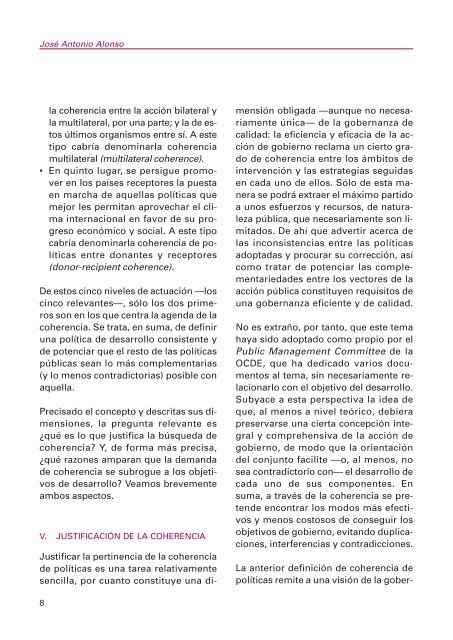 Coherencia de políticas para el desarrollo en cinco donantes del ...