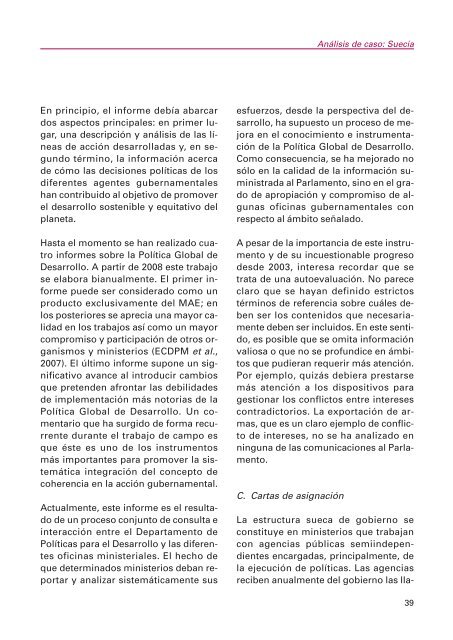 Coherencia de políticas para el desarrollo en cinco donantes del ...