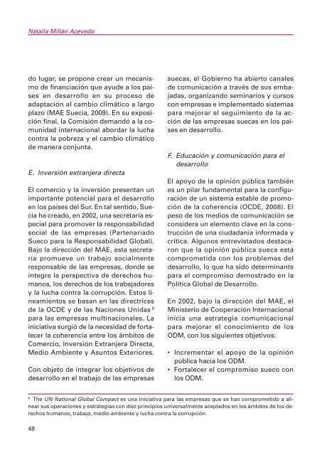 Coherencia de políticas para el desarrollo en cinco donantes del ...