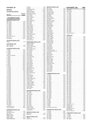 KAYSERİ (38) 965