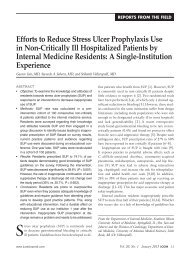 Efforts to Reduce Stress Ulcer Prophylaxis Use in ... - Turner White