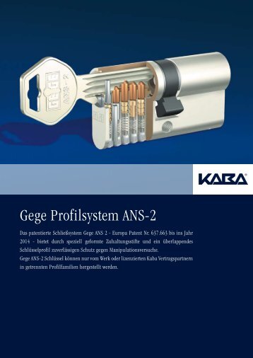 Gege Profilsystem ANS-2 - Kaba