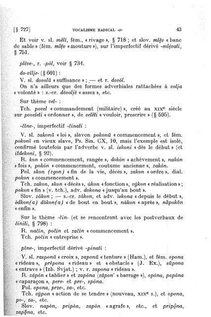 GRAMMAIRE COMPARÉE LANGUES SLAVES