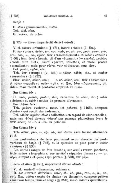 GRAMMAIRE COMPARÉE LANGUES SLAVES