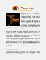 El Toro sin Cola. Historia real, se transcribe de ... - Toros y Corraleja