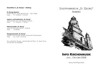 INFO KIRCHENMUSIK - Pfarrei St. Georg