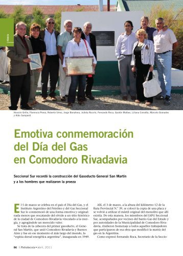 Emotiva conmemoración del Día del Gas en ... - Petrotecnia