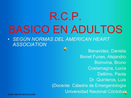 R.C.P. BASICO EN ADULTOS