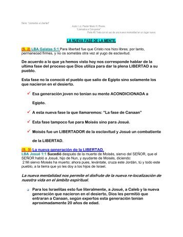 Serie: “Llamados a Libertad” - Llamados a Conquistar