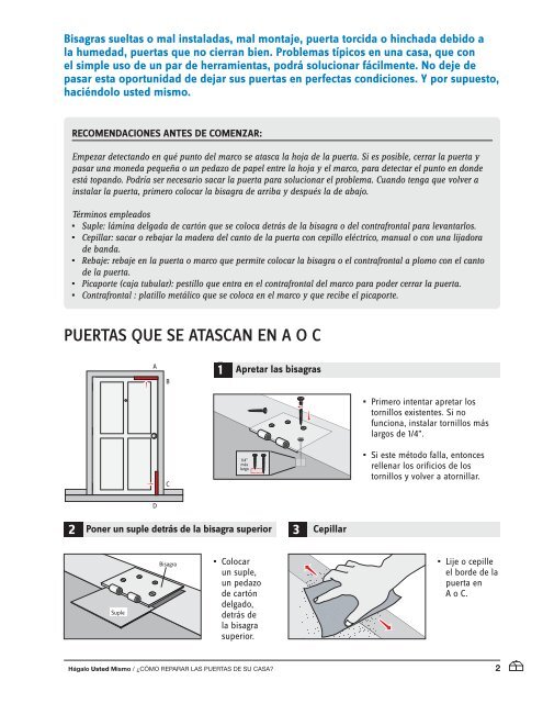 cómo reparar las puertas de su casa - Hágalo Usted Mismo