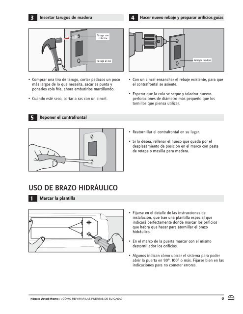 cómo reparar las puertas de su casa - Hágalo Usted Mismo