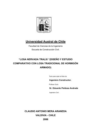 losa nervada tralix - Tesis Electrónicas UACh - Universidad Austral ...