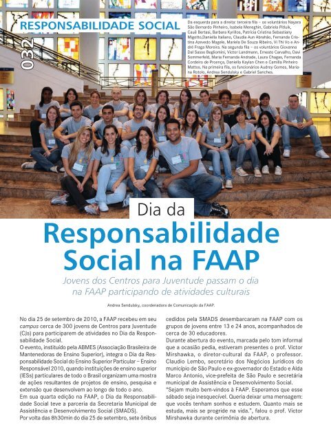 Dia da Responsabilidade Social na FAAP