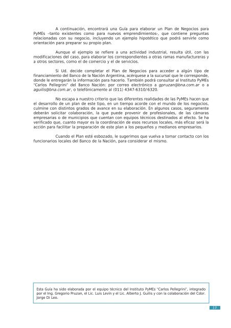 Guía para empresarios PyMEs - Banco De La Nación Argentina