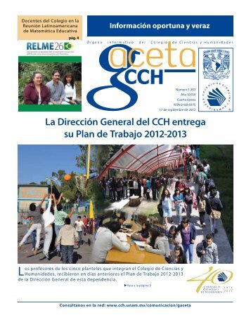 La Dirección General del CCH entrega su Plan de ... - CCH - UNAM