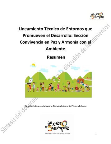 Lineamiento Técnico de Entornos que Promueven el Desarrollo ...