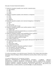 Guia para el examen Semestral de Quimica 1. Clasifica los ...