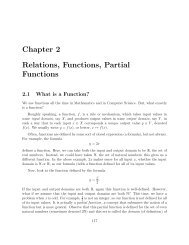 Chapter 2 Relations, Functions, Partial Functions - Computer ...