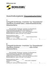 Ausschreibungstexte “Doppelabseitenfutter“