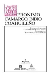 Gerónimo Camargo, indio coahuileño. Una crónica de vida