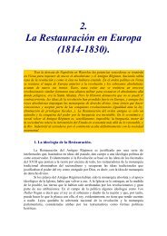 2. La Restauración en Europa (1814-1830).