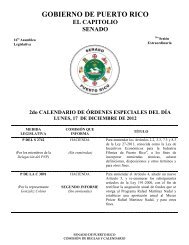 ESTADO LIBRE ASOCIADO DE PUERTO RICO - Senado