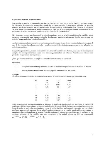 Capítulo 12: Métodos no paramétricos