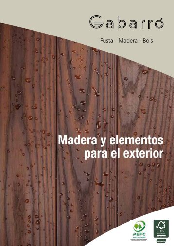 Catálogo de Madera y elementos para el exterior - Gabarró