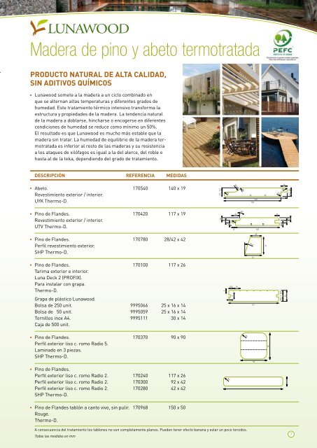 Catálogo de Madera y elementos para el exterior - Gabarró