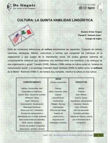 cultura: la quinta habilidad lingüística - Antonio Caso - UNAM