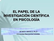 El Papel de la Investigación Científica en Psicología. - Ruben Ardila ...