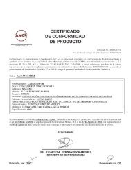 Certificación de Conformidad de Producto NOM ANCE - Alcan Cable