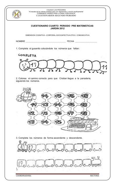 Cuestionarios Segundo Periodo Webcolegios