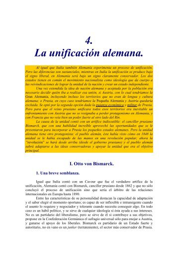 4. La unificación alemana.