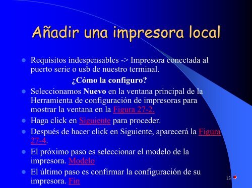 Configuración de la impresora. - Sistemas Operativos