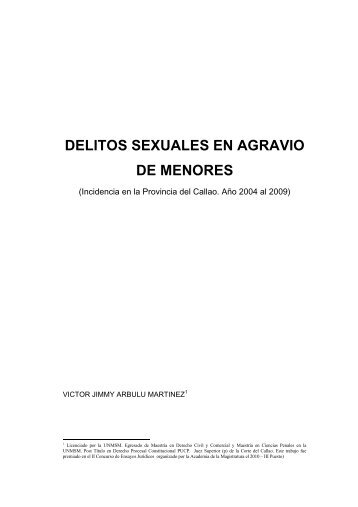 DELITOS SEXUALES EN AGRAVIO DE MENORES EN LA ...