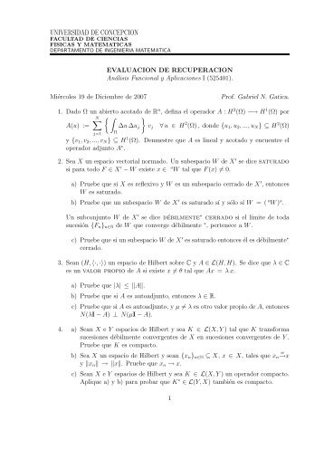 EVALUACION DE RECUPERACION Análisis Funcional y ...