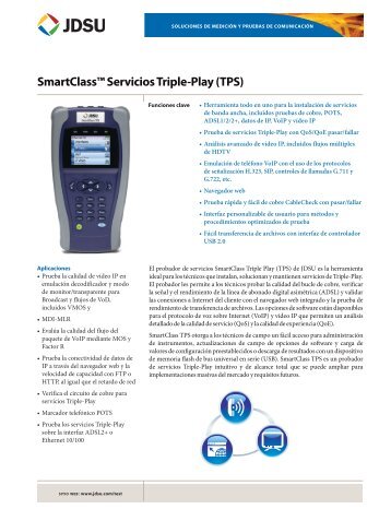 SmartClass™ Servicios Triple-Play (TPS) - JDSU